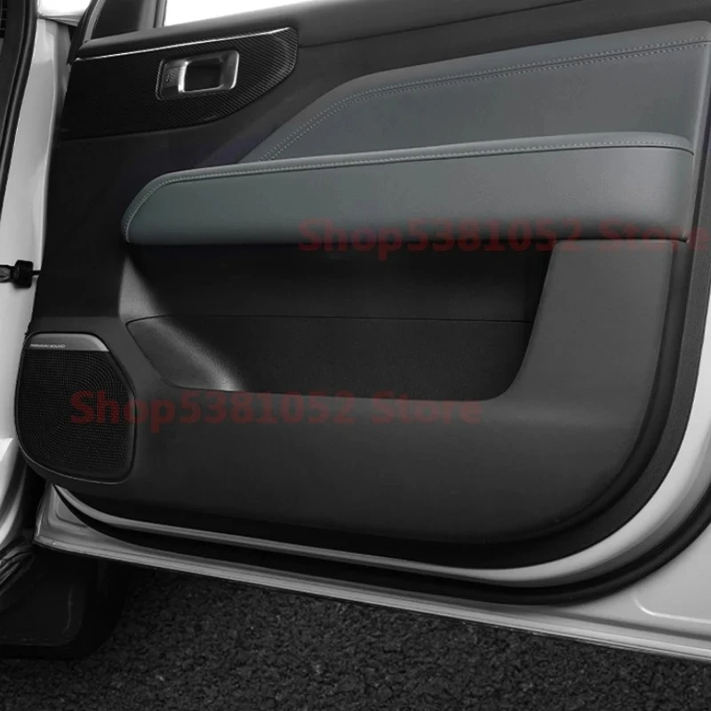 For Chevrolet Spark EUV Baojun Yep Plus 2025 2026 Car PU Door Anti-kick Pad Cover Co-pilot Panel B Pillar Protective Pad