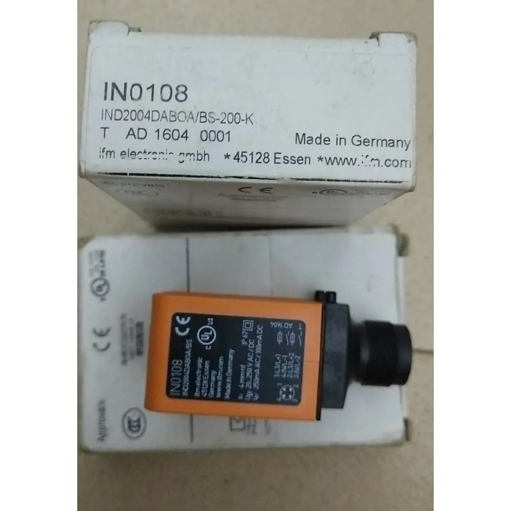 

IN0108 For IFM Dual Inductive Sensor for Valve Actuators Inductive Proximity Switch Sensor 20 to 250 AC/DC Non-flush