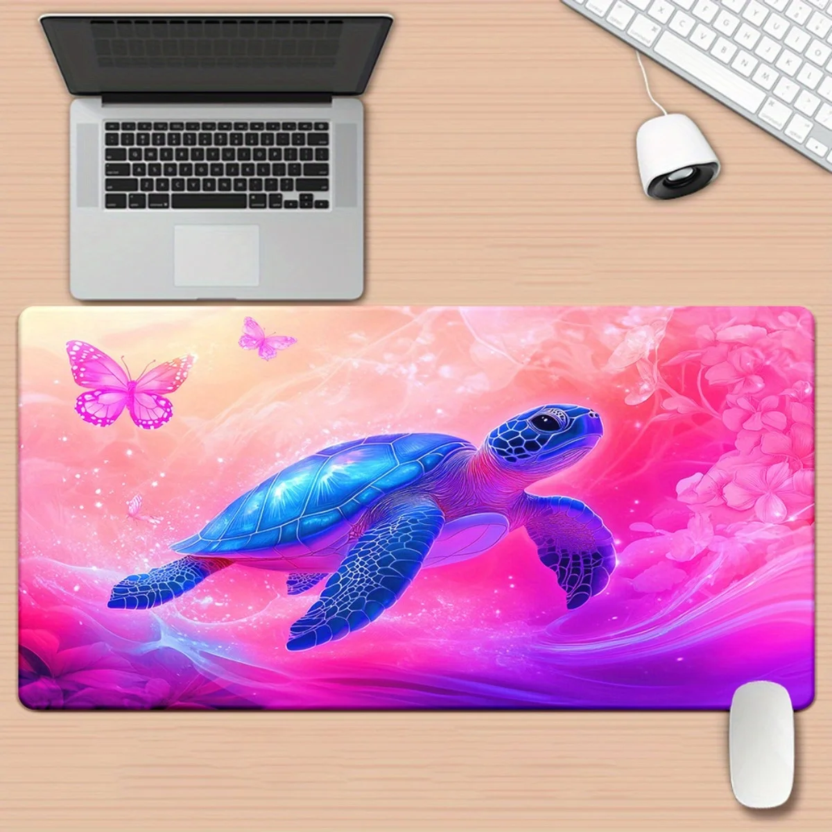 Brand Sea Turtle Iron Art HD Mousepad Multi Functional XXL Gaming Desk Mat Keyboard Office PC Gamer Pad Purple Hues