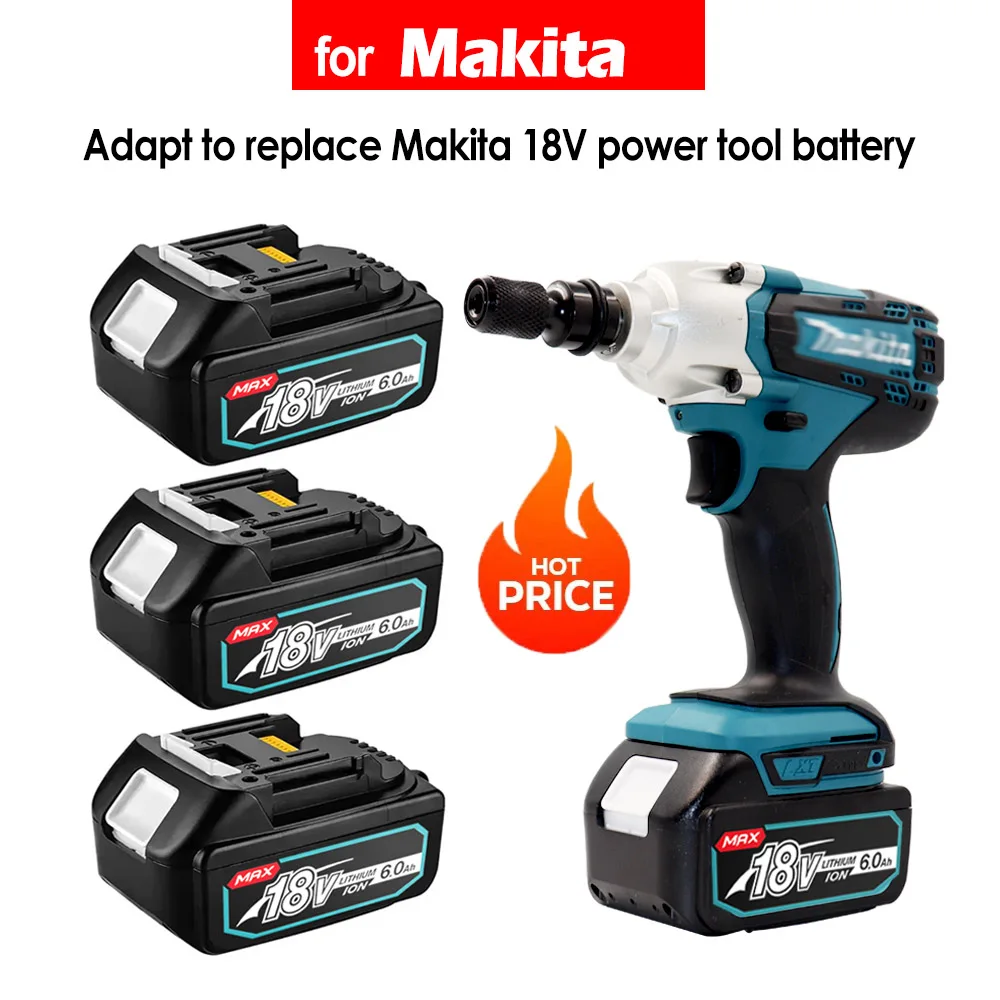 

✅ Оригинальная аккумуляторная батарея 18 В, 6 Ач/8 Ач/12 Ач для Makita DTD172 DDF487 DGA404 DTW285 DJV182, электроинструменты для аккумулятора Makita 18 В