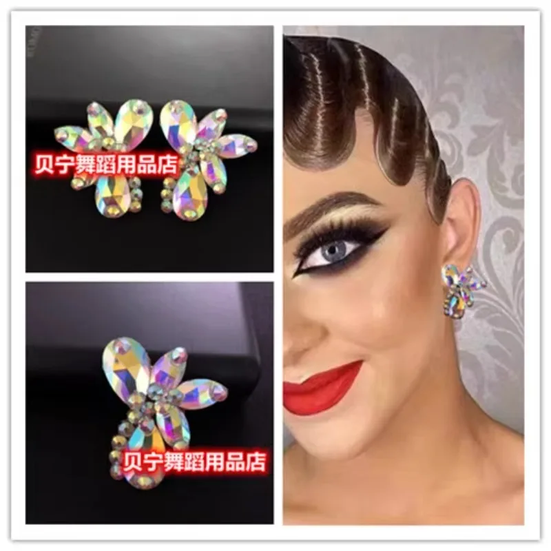 

Customized Supplies Modern National Standard Dance Competition Belly Latin Dance with Diamond Stage Performance Accessories