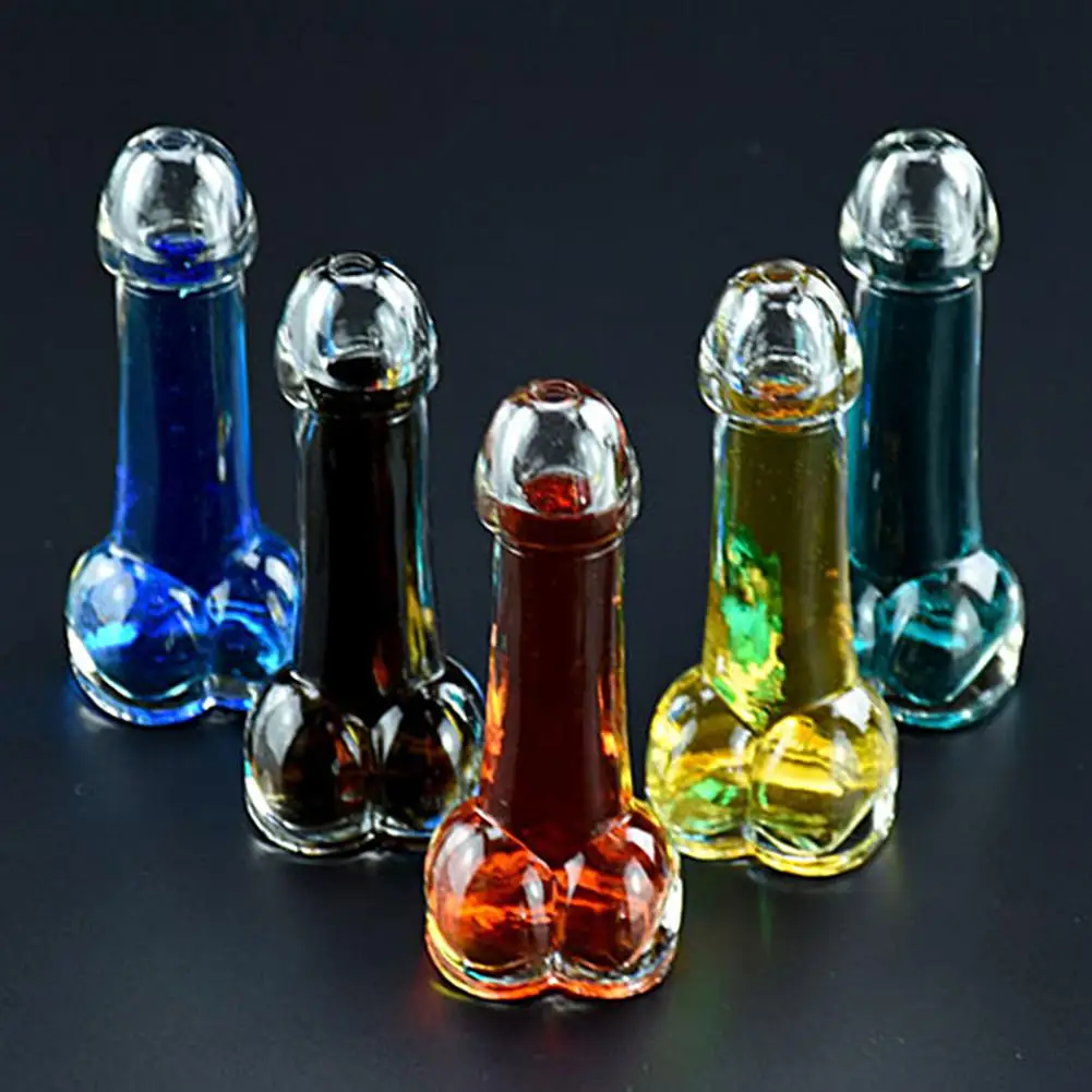 100ML Male Penis Shape Beverage Cup Threaded Bottle Mouth Whiskey Glass Novelty Whiskey Wine Glass Champagne Glasses Drinkware