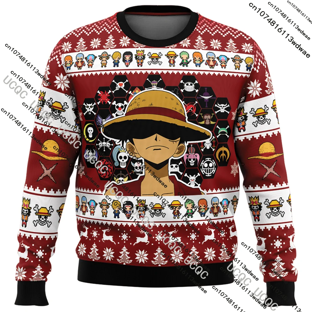 جديد الخريف والشتاء جديد رجل قبيح عيد الميلاد البلوز ثلاثية الأبعاد قطعة واحدة هدية عيد الميلاد تأثيري حلي موضة الشارع الكرتون بلوزات #1