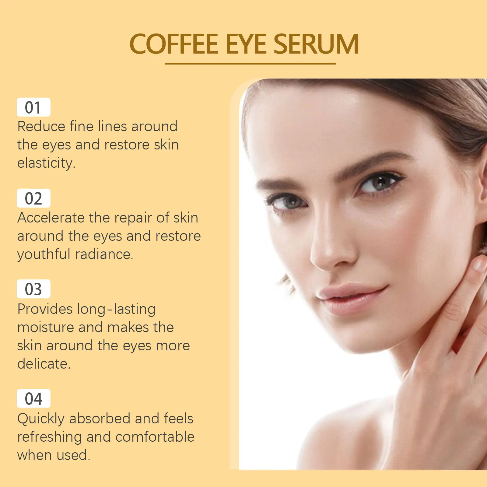 Caffeine Eye Roller Cream Hydrating Moisturizing Firming Fade Wrinkle Serum Eye Care Dark Circles Removal Anti Eye Bags 15g