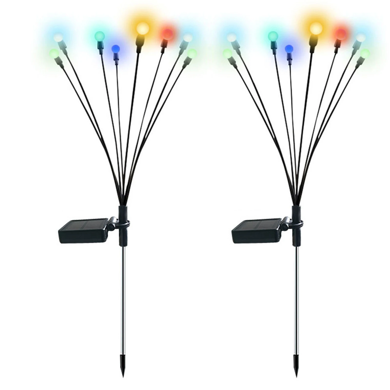 1/2/4 قطعة أضواء الحديقة الشمسية أضواء اليراع مع 6/8/10 رؤساء التي تعمل بالرياح يتأرجح للمروج حديقة الحفلات مهرجان الإضاءة #6