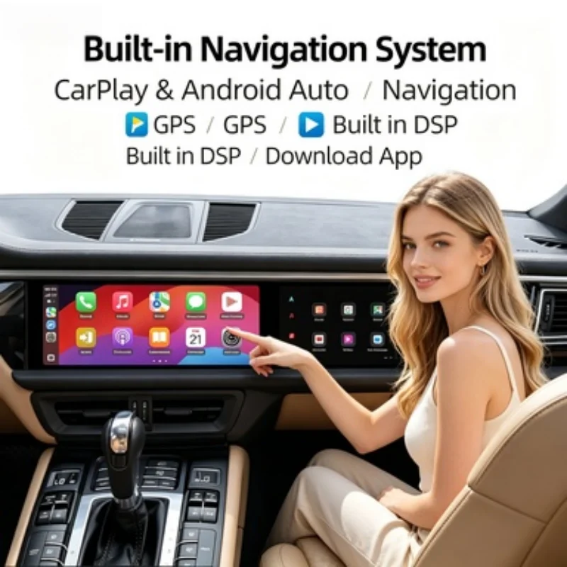 Dual-screen Interaction Android For Porsche Macan 2014~2017 Car Radio Multimedia Player GPS Navigation Touch Screen Head Unit
