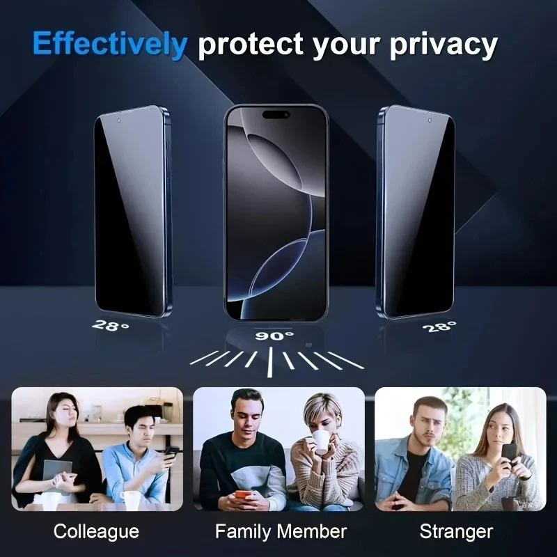 1-4Pcs Matte Ceramic Privacy Screen Protector For Xiaomi Poco X6 Pro X7 F6 F7 M7 C75 C71 M6 F5 X5 M5S M3 F3 X3 Anti Spy Film view 2
