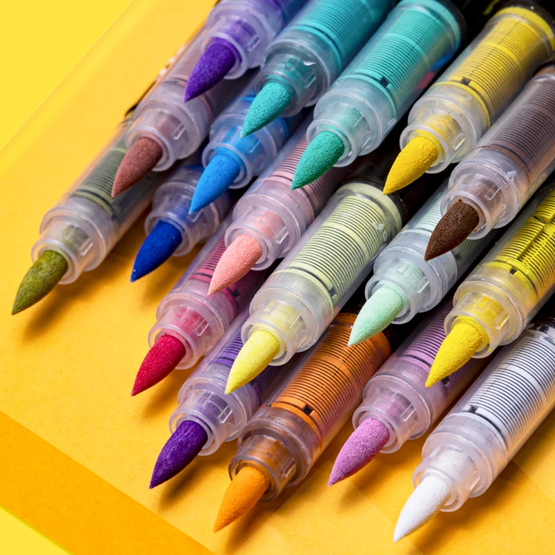 

12/24/36/72 Colors Acrylic Markers Brush Pens for Fabric Rock Painting Pen Stone Ceramic Glass Wood DIY Card Making Art Supplies