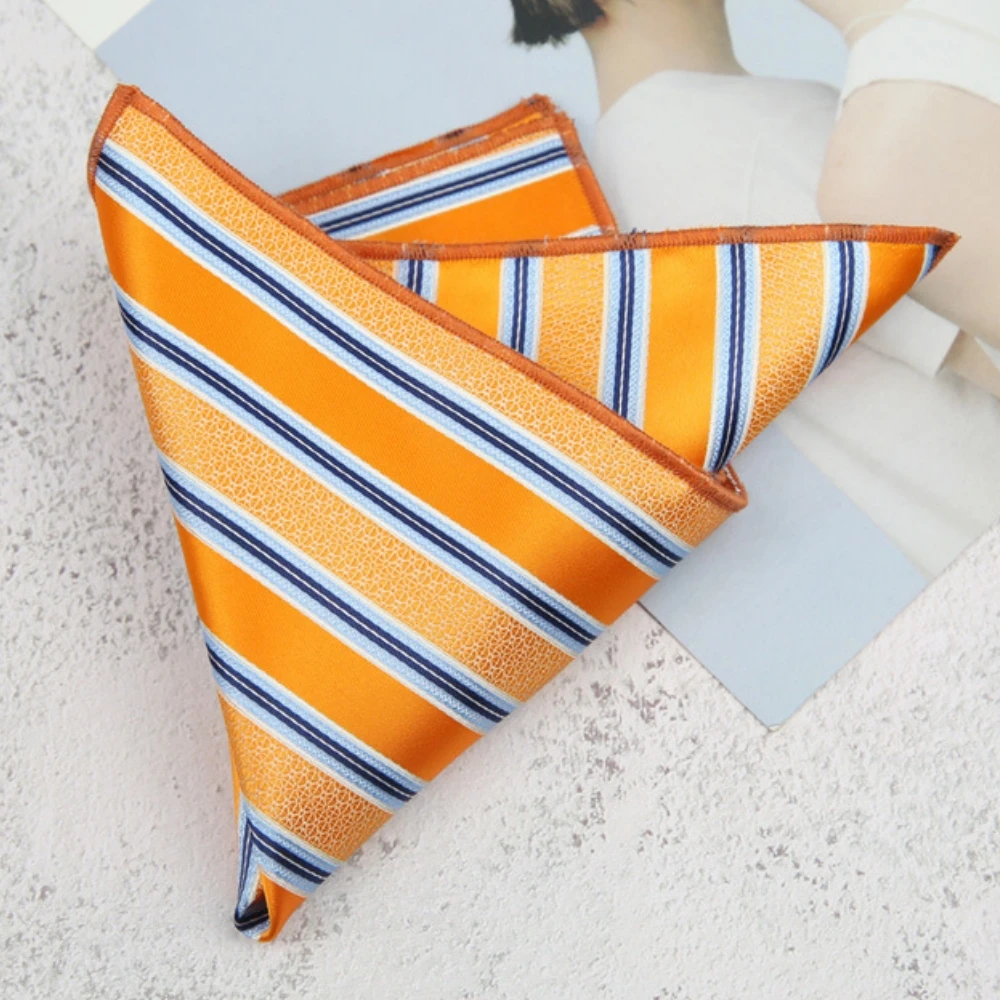 새로운 클래식 손수건 노란색 수제 23cm 남성용 손수건 웨딩 비즈니스 파티 정장 포켓 스퀘어 액세서리