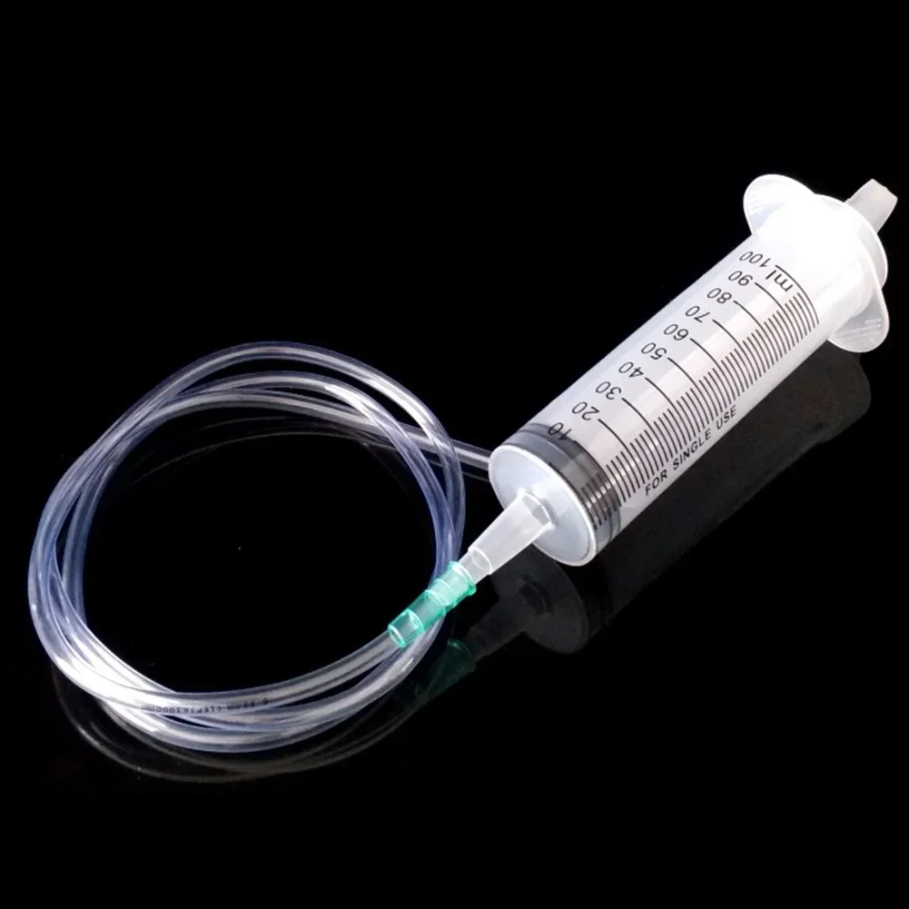 Large Capacity Syringe Reusable Pump Measuring with 32cm Hose Ink Washable Suction Injector for Oil Fluid Water