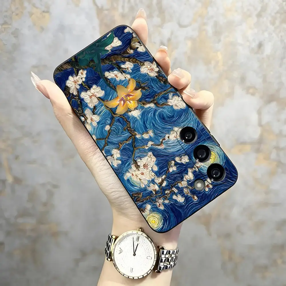 Luxury Creative Art Oil Painting Phone Case For Samsung S26 Ultra S25 Edge S23 S22 S21 S20 A57 A37 A17 Plus S24 Fe Cover
