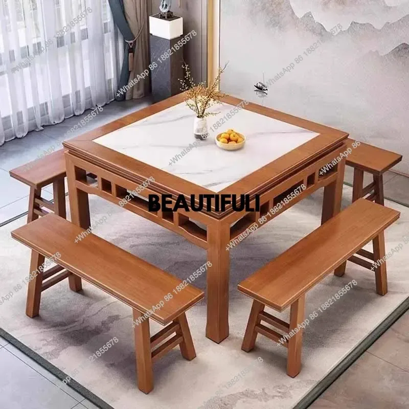 

R Stand Organiser Dining Tables Square Reading Breakfast Wood Dining Tables Kitchen Salon Luxury Mesas Comedor Luxury Furniture
