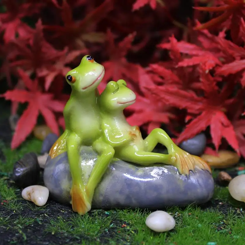 2026 Simulation Mini Frogs Resin Ornament Miniature Figurine Landscaping Home Garden Decoration Micro Landscape Terrarium Craft