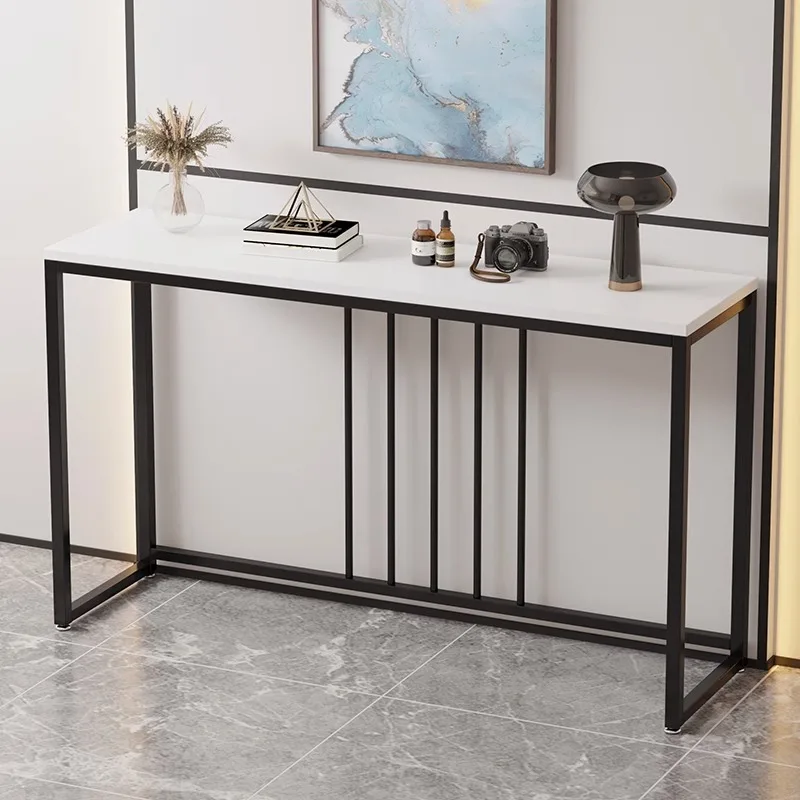 

Luxury Nordic Entrance Table Aesthetic Wooden Top Minimalist Corner Table Narrow Hall Mesas De Entrada Furniture Living Room