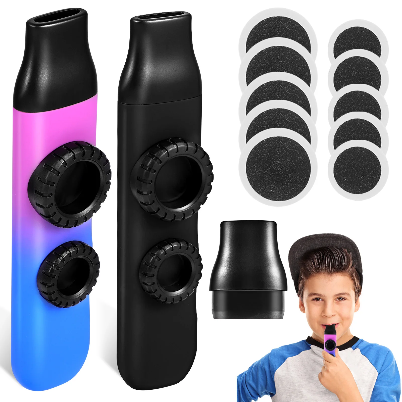 

2 set 2 Sets Kazoo Instruments Portable Mini Kazoos for Kids Adults Students Party Favor Musical with Replaceable Mouthpiece
