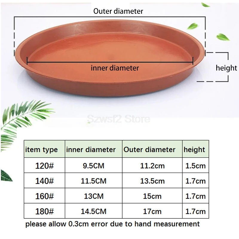 10pcs Plastic Flower Pot Tray Base Plant Saucer Round Drip Plant Flowerpot Trays Pot Indoor Outdoor Home Garden Supplies E2