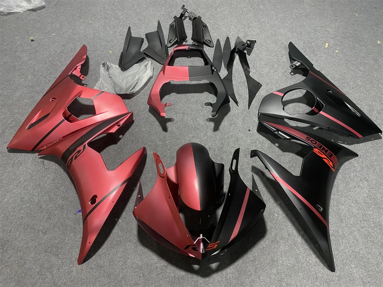 Motorcycle Fairing Kit fits to YZF-R6 2003 2004 2005 YZF600 03 04 05 Year fairing Matte black date red motorcycle housing