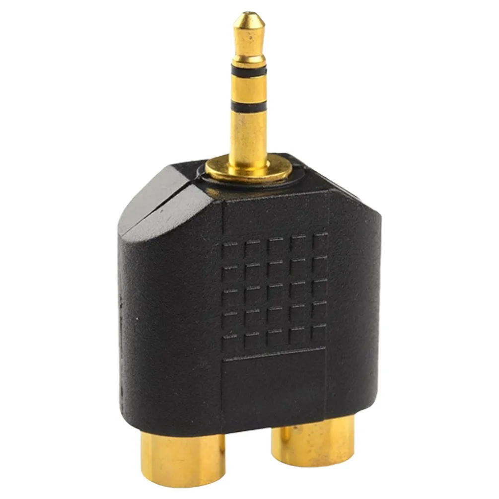 3.5mm to 2-RCA Adapter Gold Plated Stereo to Male Female Audio Splitter Cable for TV Speaker Home Theater Sound System,connector