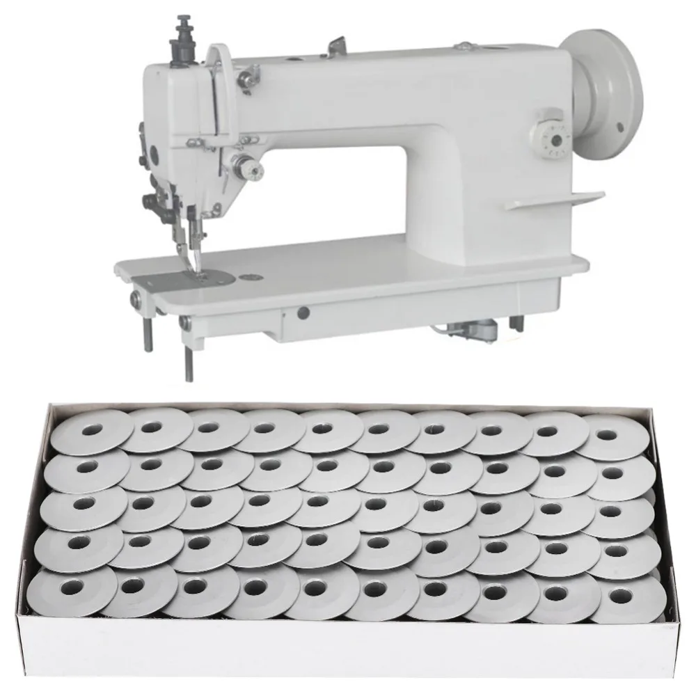 

100 шт. алюминиевые шпульки для промышленной швейной машины 6-5 косые без отверстий алюминиевые шпульки наклон прочные сменные шпульки