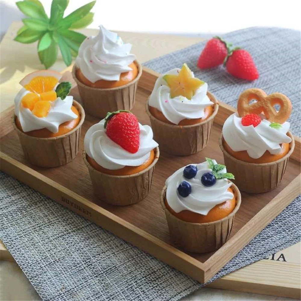 

cupcake model artificial food Props dessert restaurant shop store house decoration simulation fake fruit ice cream cup cake