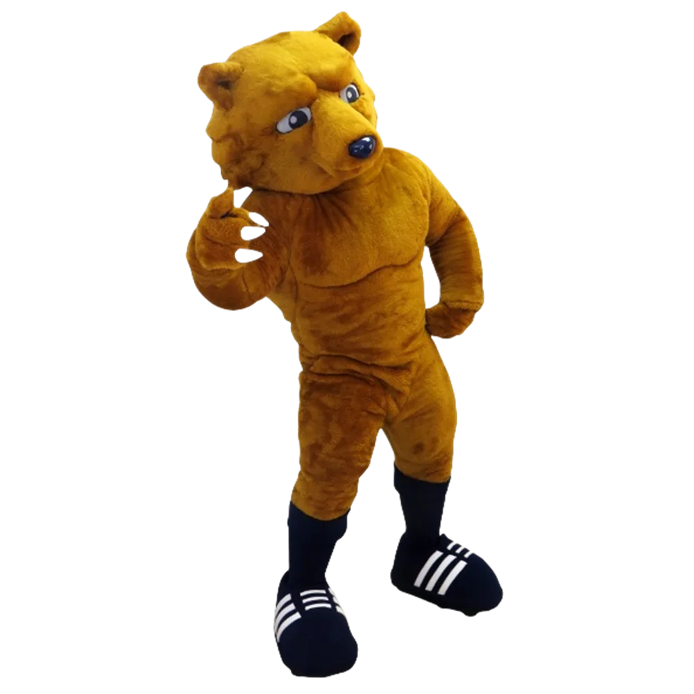 Rugby Bear Mascot Costume Adult for College School Games Bear Theme Mascotte Fancy Dress Kits 1943