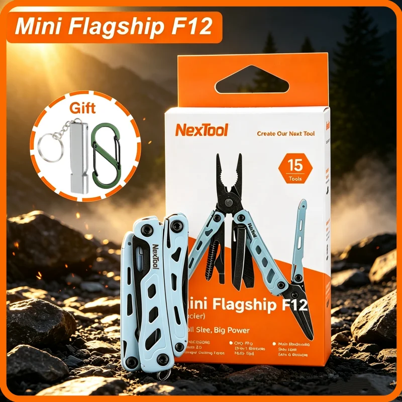 NexTool Mini Flagship F12 Multi Tool Pliers 13 In 1 Folding EDC Multitool Screwdriver File Ruler Outdoor Camping Tools