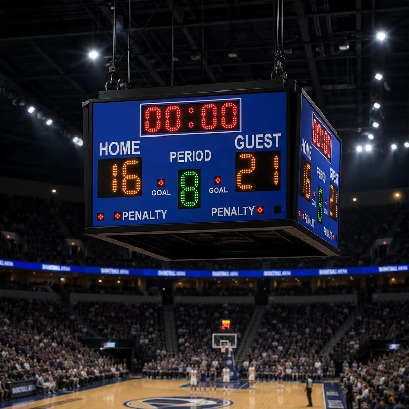 Custom Scoreboard Display With Timer Clock Sports Scoring System for Basketball Court Football Field Arena