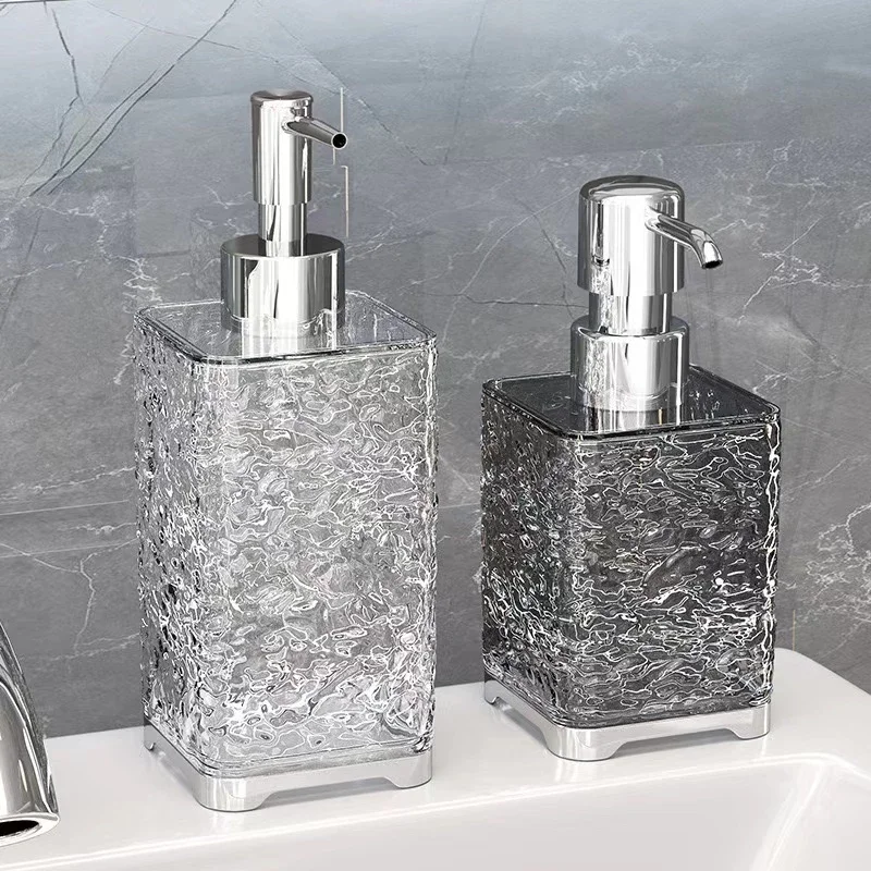 1pc Luxury Hand Sanitizer Bottle Liquid Soap Dispenser Plastic Push Bottle Shower Gel Empty Bottle Bathroom Accessories