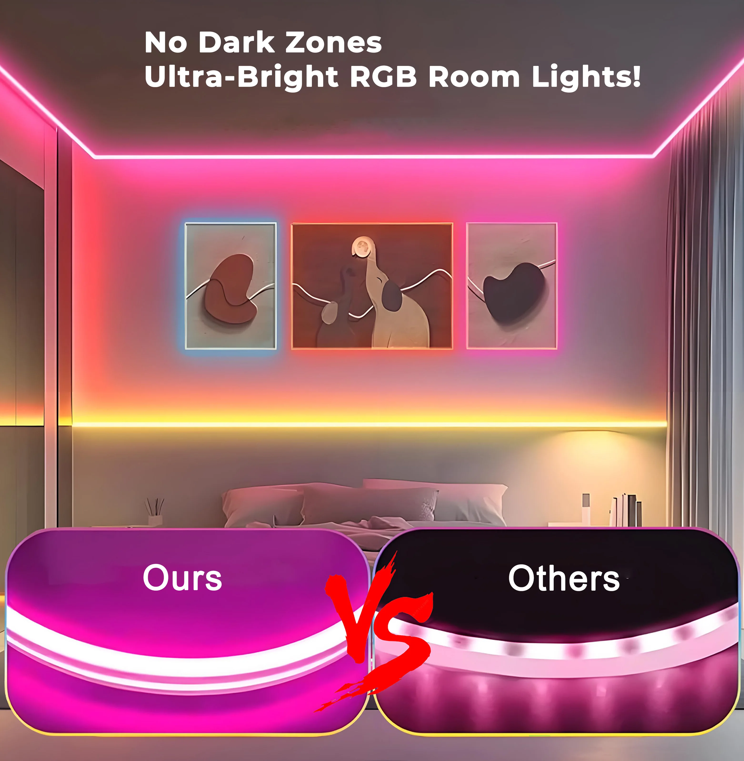 RGBIC LED Neon Strip Lights, Bluetooth App & Remote Control, Music Sync, IP65 Waterproof, for Bedroom, Gaming Room, Home Decor