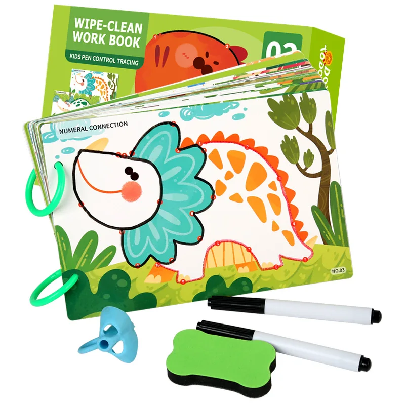 Montessori Magic Drawing Toy Set voor kinderen Pencontrole Training Kleur Vorm Wiskunde Match Game Peuter Leren Educatief speelgoed