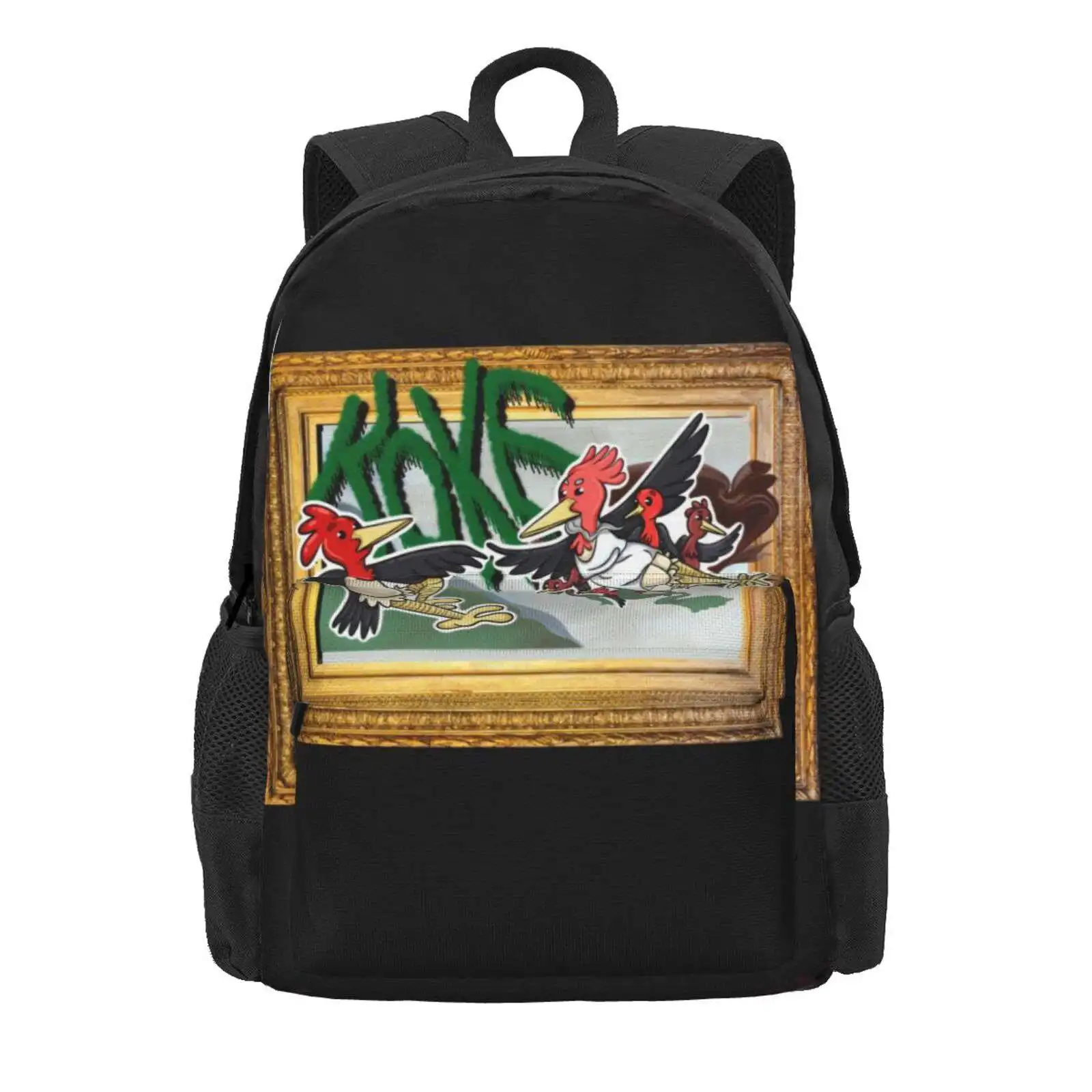 The Kokreação Hot Sale Schoolbag Backpack Fashion Bags Michelangelo The Creation Of Adam Religion God Renaissance Aesthetic