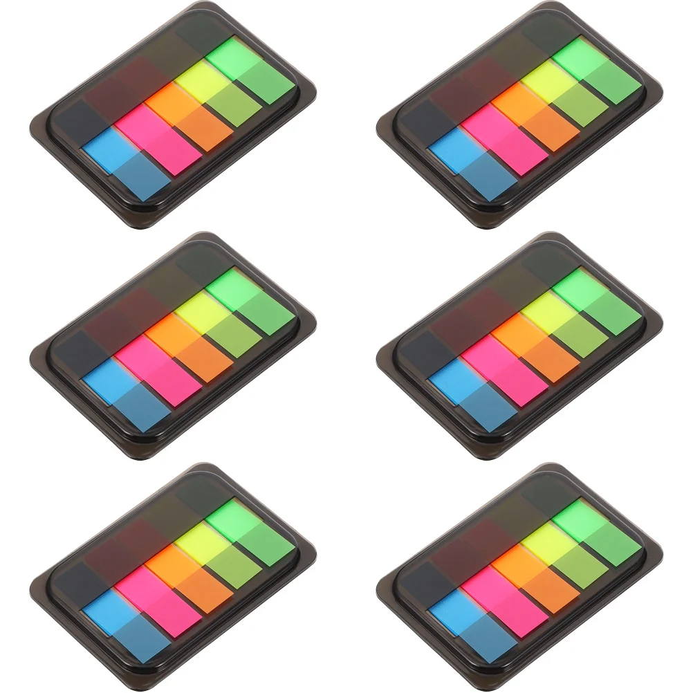 

Fluorescent Book Tabs Page Marker Stickers Writable Memo Pads Index Labels For School Office 6 Boxes