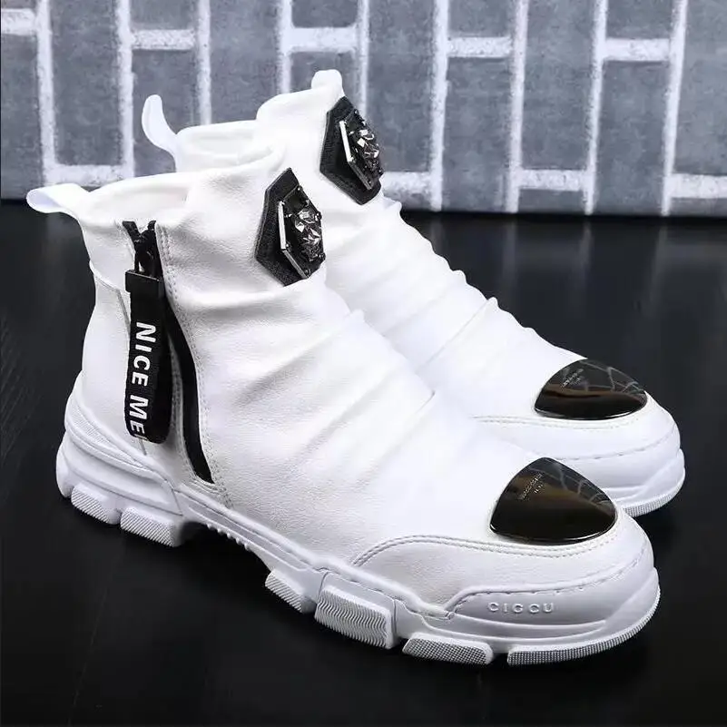 Best quality brand Breathable mesh Step shoes Men casual shoes printed designer fashion Classic high top shoe with size 38-44