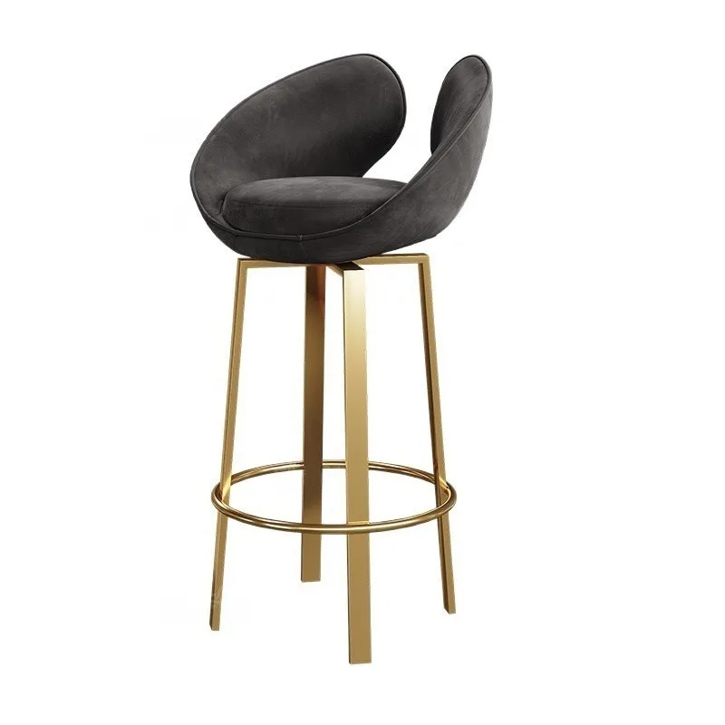 Bar Chair Rotatable Designer Creative Home Backrest Modern Simple Bar Front Desk Cashier Counter High Stool