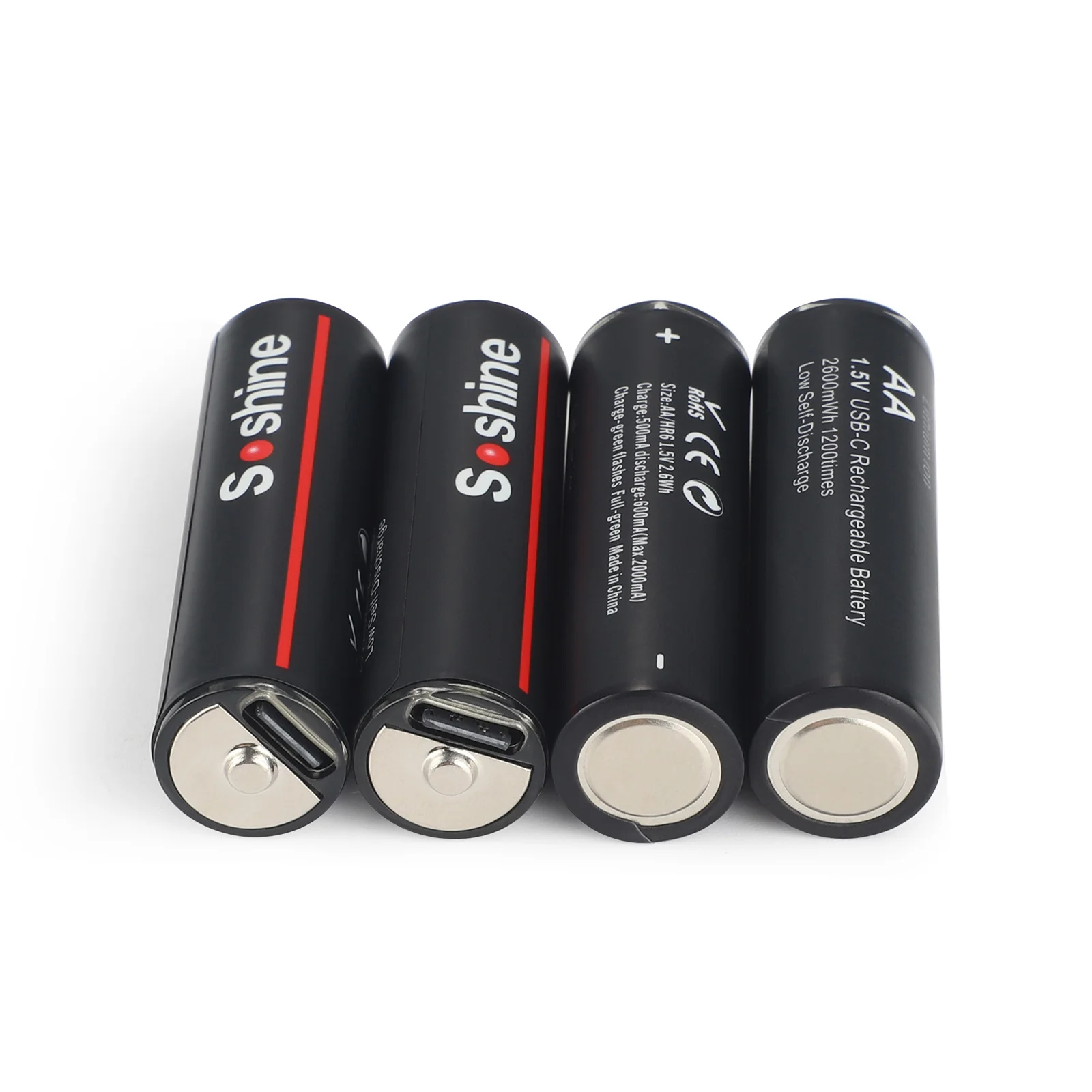 Soshine USB 1.5V 2600mWh Li-Ion AA Rechargeable Battery