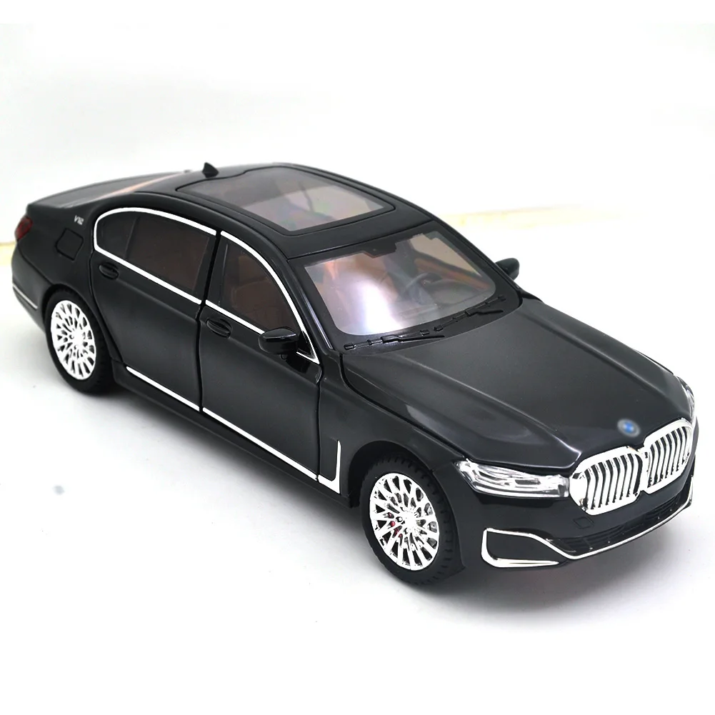 1/32 suitable for BMW 7 Series 760li die-casting metal alloy model car sound and light pull-back series children\'s toy gifts