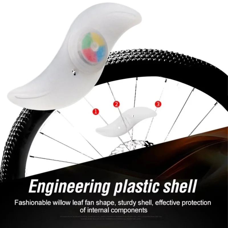 Bike Wheel Spoke Light Tire Lights 3 Modes LED Waterproof Bike Safety Warning Easy To Install Bicycle Accessories