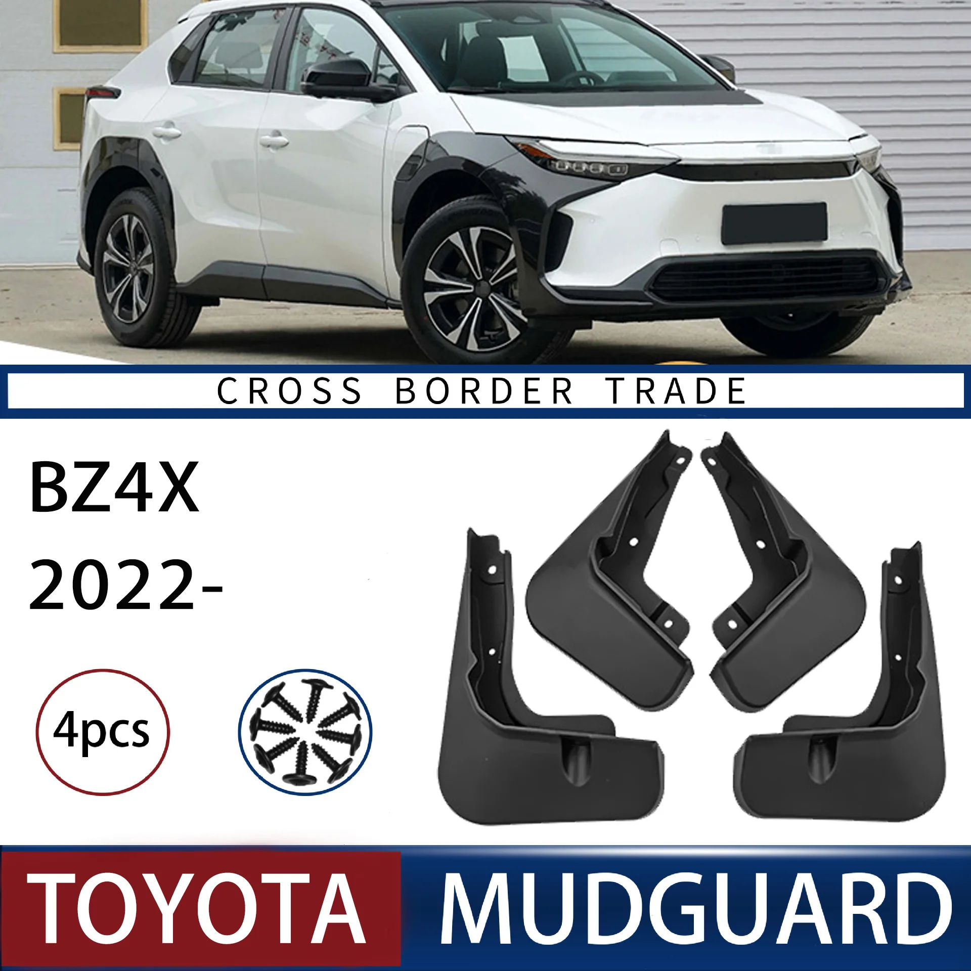 

FOR Toyota BZ4X 2022 Car Molded Mud Flaps Splash Guards Mudguards Front Rear Styling Front Rear Car Accessories