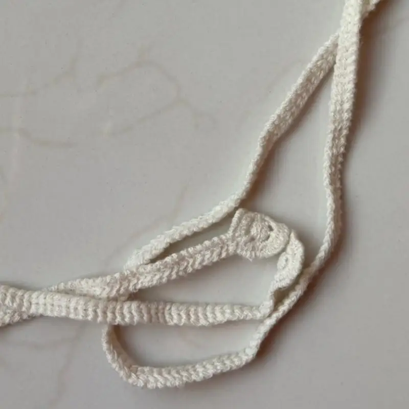 652F Cotton Linen Adjustable Waist Pants Drawstring Rope Belt 130cm Pants Accessories