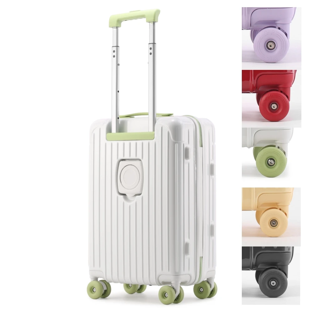 

20/24 Fashoin Suitcase Lightweight Durable PC Material with Colorful Spinner Wheels Travel Trolley Case TSA Lock Rolling Luggage