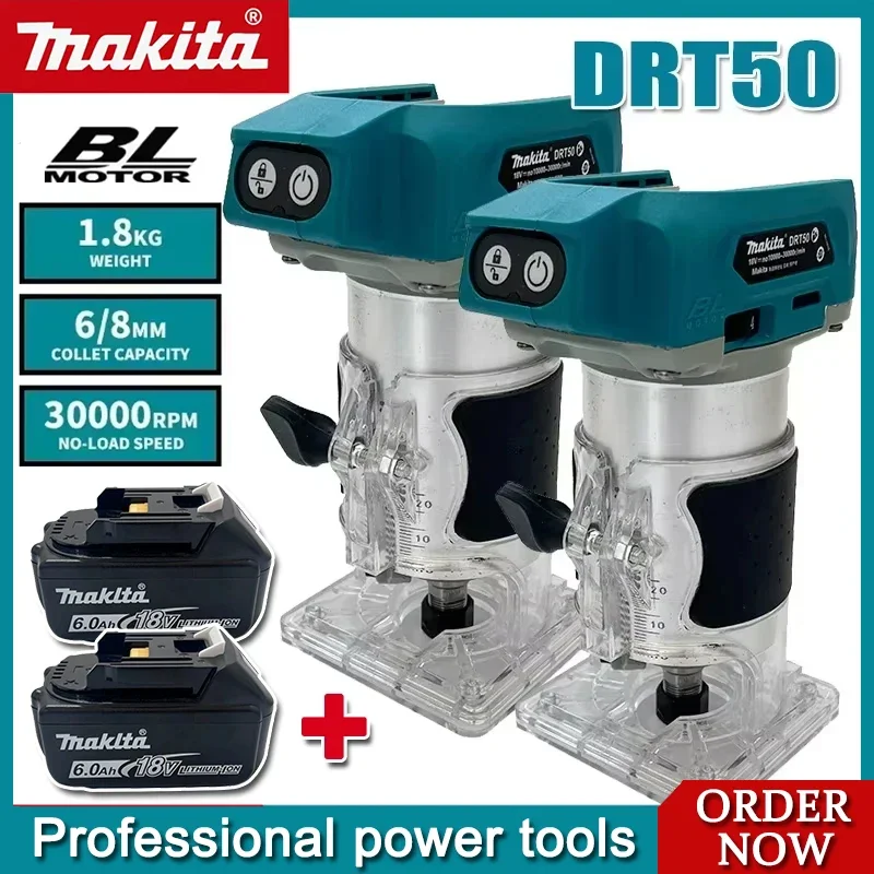 makita-drt50-cordless-trimmer-rechargeable-trimming-machine-brushless-slotting-tool-milling-woodwork-engraving-machine-for-18v