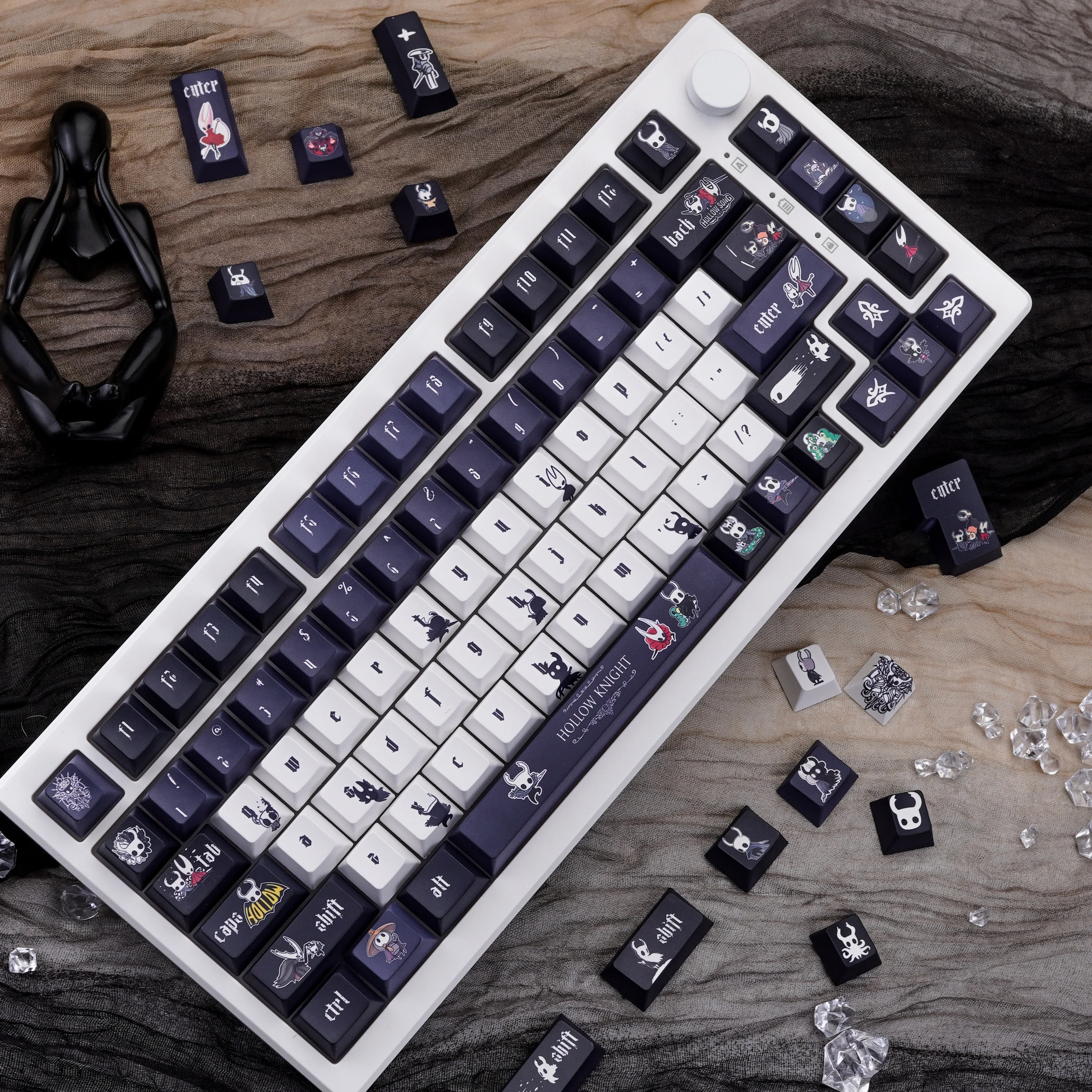Hollow Knight Keycaps MOA Profile PBT Dye-Sub Aula F75 F99 RK100 Mechanical Keycaps Gaming Keycaps Cute Hornet Silksong Keycap