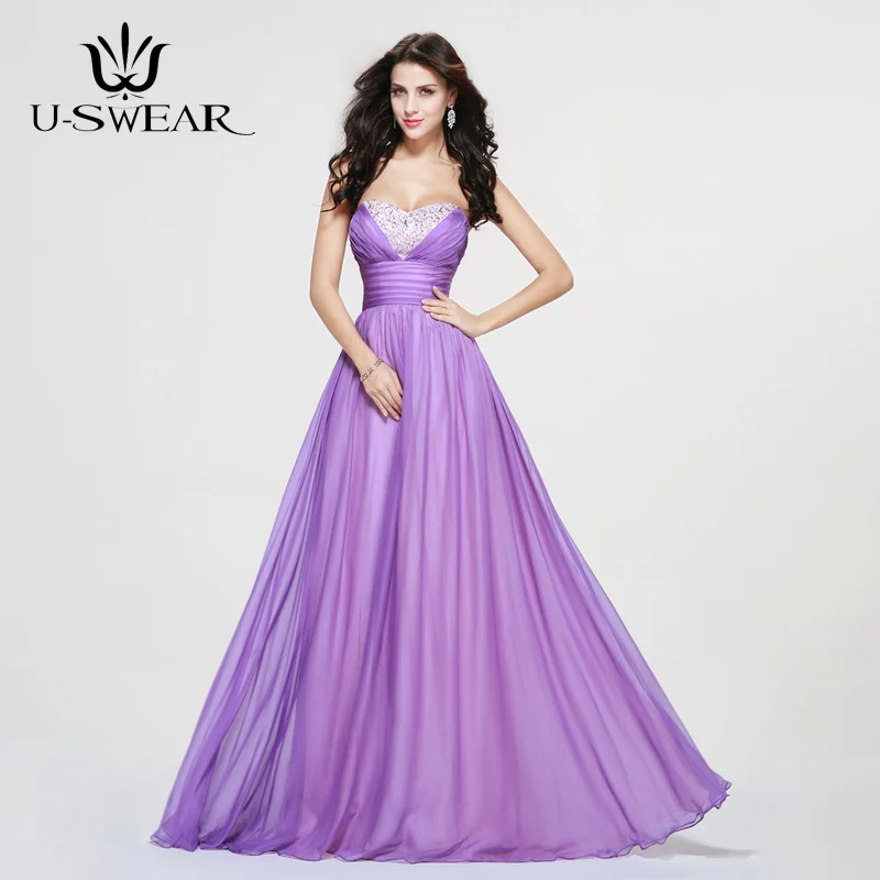 

Grace Lavender Bridesmaid Dresses Sweetheart Sleeveless Dresses for Wedding Party Beading Chiffon Robe Demoiselle Evening Dress