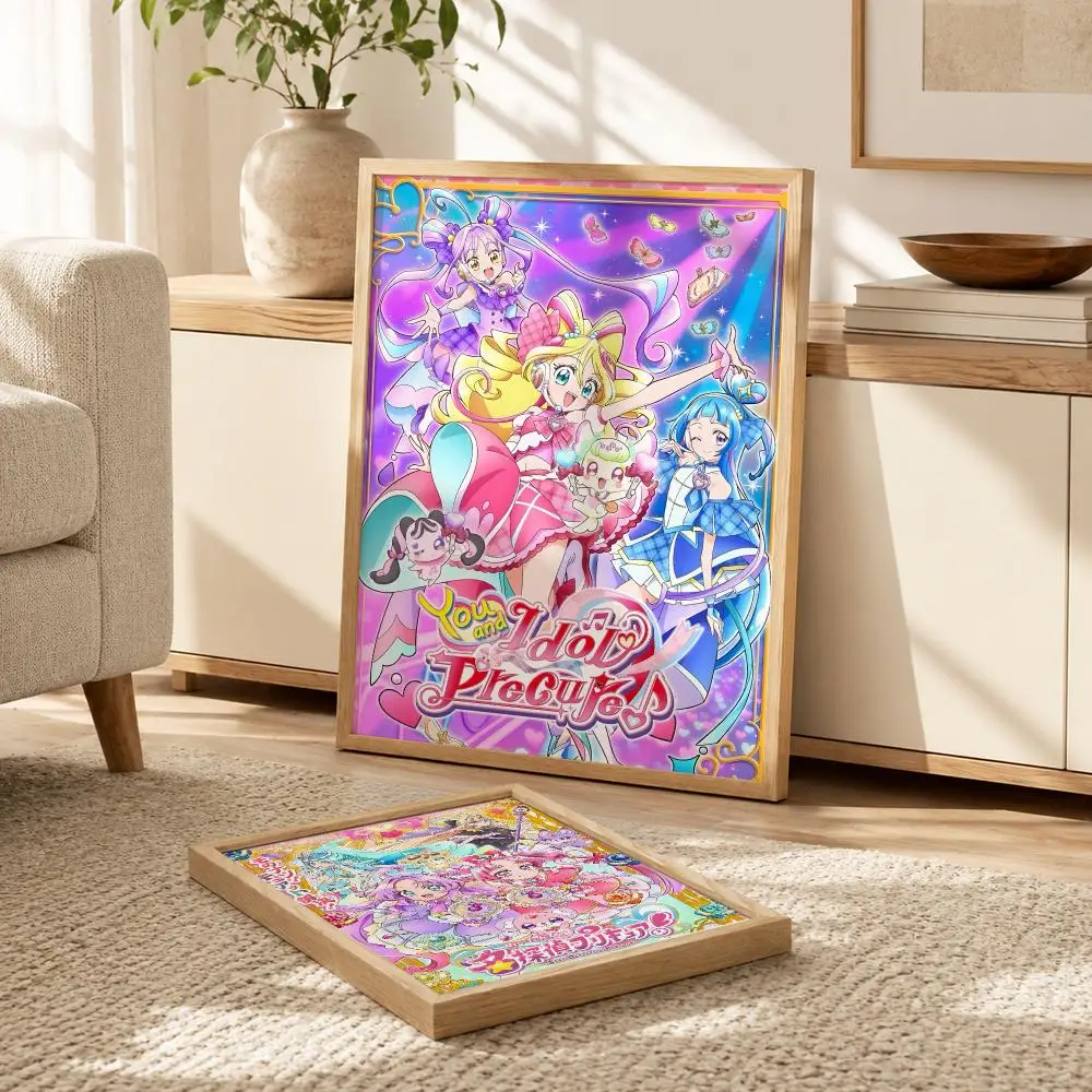Anime You and Idol Prettys Cure Poster Modern PP Paper Wall Decorative for Cafe Office Bar Home Wall Decor Gift