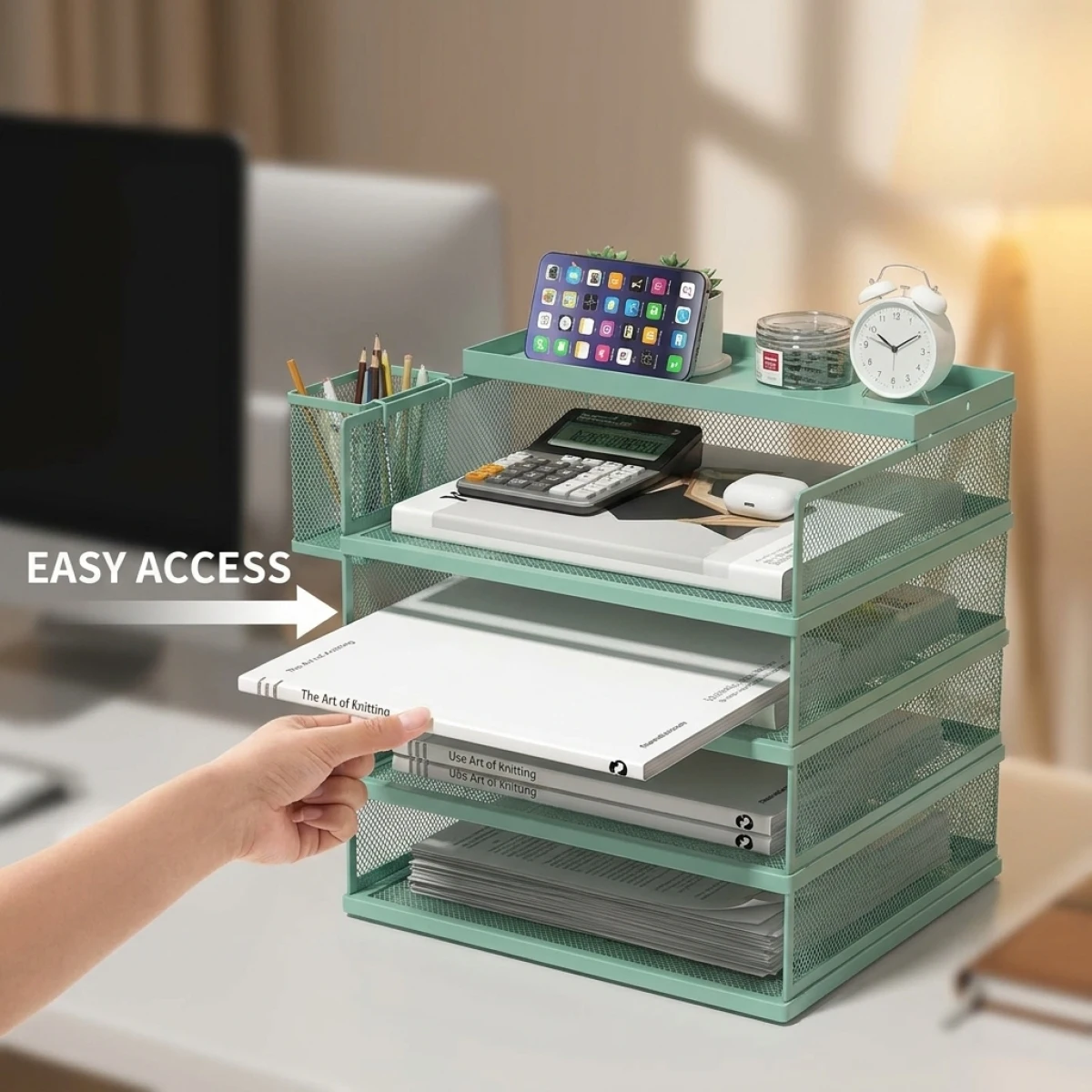 multilayer-desk-shelf-holderstrong-desktop-bookrack-eco-friendly-greenmax-organization-for-office