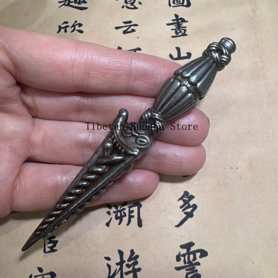 Tibet Seiko Iron Sculpture Capricorn Pestle Vajra Pestle Puba Pei Pendant Tibetan Tiantie Characteristic Pestle Pendant