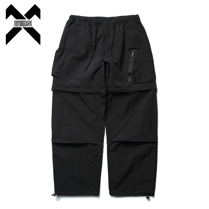 

Men's Tactical Cargo Pants 2025 Autumn Detachable Pant Hip Hop Streetwear Waterproof Elastic Waist Joggers Trousers