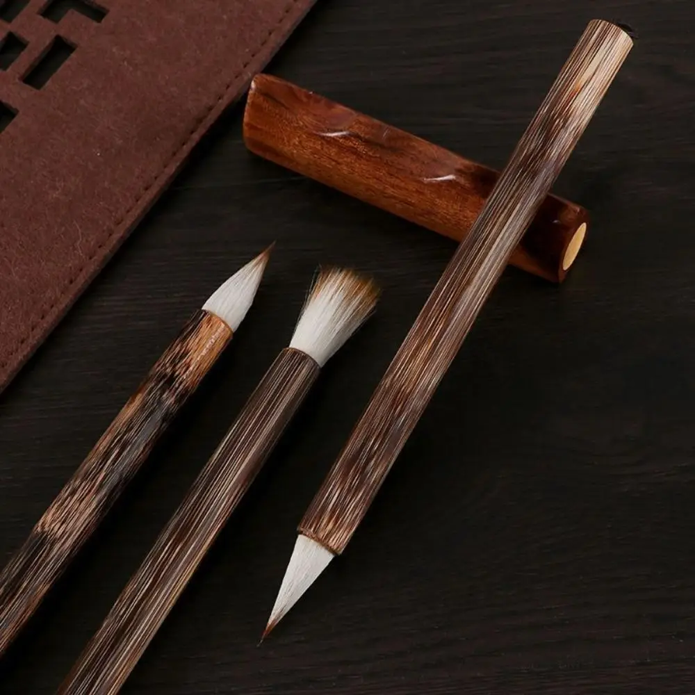 Mixed Hair Chinese Calligraphy Brush Fine Point Short Peak Chinese Ink Brush Versatile Hair Brush Pen Official Script
