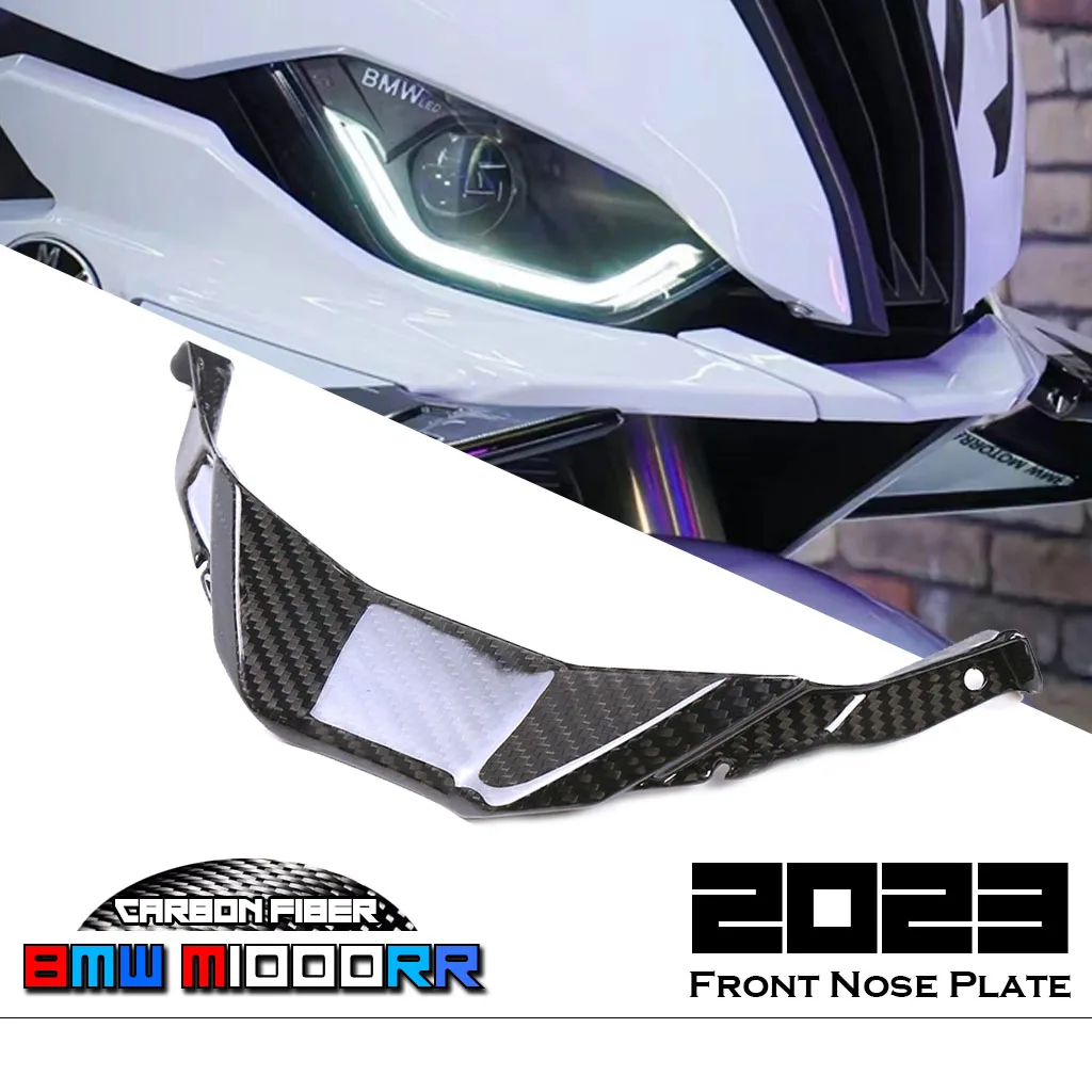 

For BMW S1000RR 2023 + Motorcycle Accessories 100% Pure Carbon Fiber Front Fairing Nose Fairings Cover Panels Parts Kits