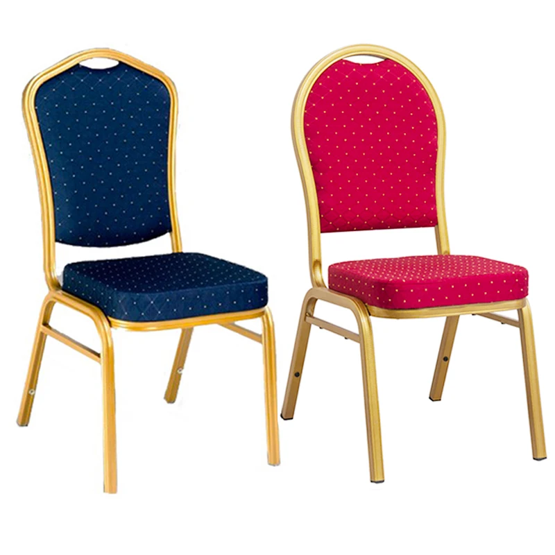 Fabric Stacking Hotel Dining Banquet Chair Aluminum Dining Room Furniture Wholesale Manufacturer Metal 10 Years Warranty Modern